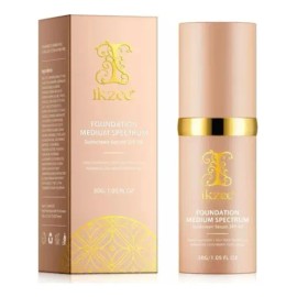 Base De Maquillaje Ikzee Fundation Medium 30ml Kit 2pz