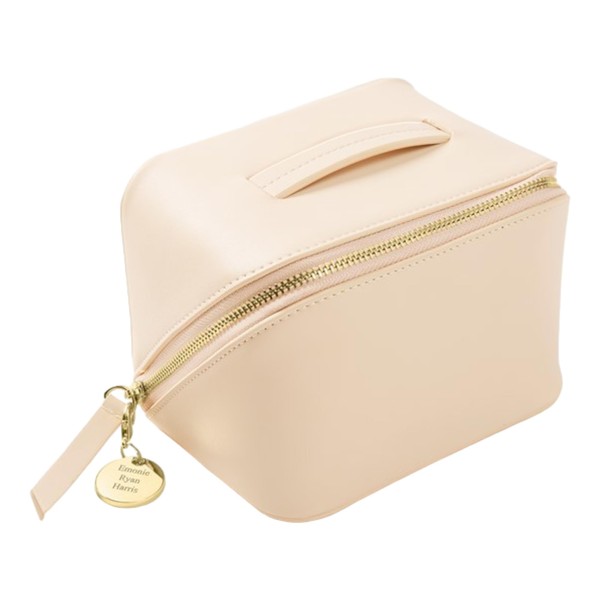 THINGS REMEMBERED Engraved Small Blush Leather Beauty Case (Free Customization)