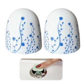 Beaspecal 2Pcs Toilet Bolt Covers with Elegant Colorful Parttern,Nature Flower Plant Toilet Bowl Bolts Covers for Bathroom Decoration 2Pcs Toilet Replacement -4Pcs/Pack