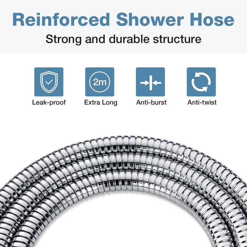 Decaura 2m Shower Hose Replacement, AU Standard Stainless Steel Flexible
