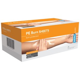Aero Healthcare AeroBurn Polythylene Burn Sheet 20 x 20cm, 25 count, Pack of 25