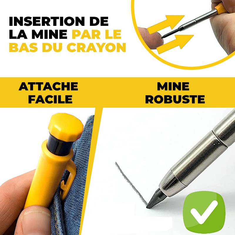 Dromme Professional Construction Site Pencil [+ 7 Leads Multi Holder