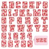 KINGSOW Strawberry Iron on Patches for Kids: 36PCS Preppy Letters