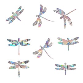 Pack of 30 Dragonfly Prism Window Stickers for Bird Strikes