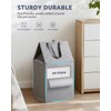 SOLEDI Large Collapsible Laundry Basket with Extended Handles, Freestanding Strong