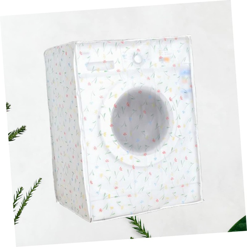 Mipcase Peva Washing Machine Cover Dustproof Protector Beautiful Floral Design