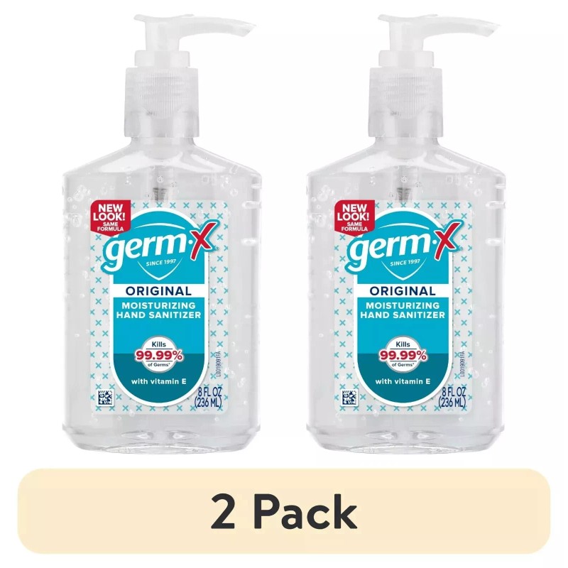Germ-X Hand Sanitizer, Fresh Citrus Scent, 8oz (Choose Your Pack)