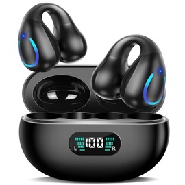 Earphone Translator, 2025 Release, Ear Cuff, Wireless, Supports 144 Languages, Bi-Directional Simultaneous Translation, High Precision, Lightweight, Online Version, Voice Translator, Bluetooth Earbuds, Ear Clips, Sound Leakage Suppression, EDR Technology