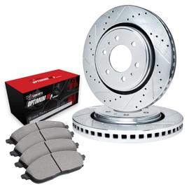 R1 Concepts Front Brakes and Rotors Kit |Front Brake Pads| Brake Rotors and Pads| Optimum OEp Brake Pads and Rotors|fits 1988-1995 Toyota 4Runner, Pickup