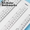Pack of 4 Bookmark Ruler, A5 Page Marker Ruler, Folder,