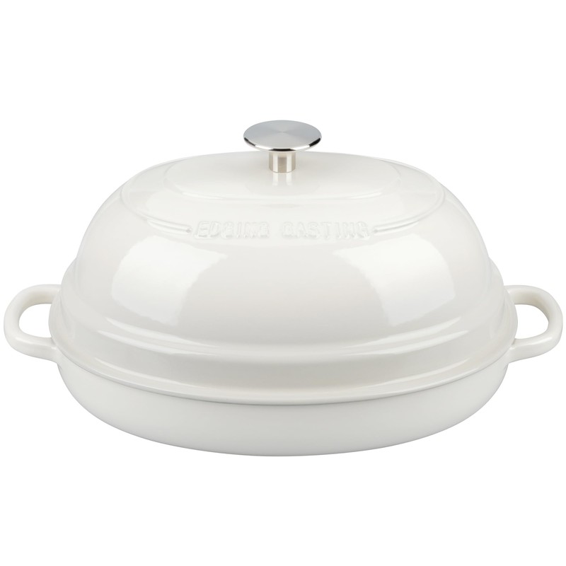 EDGING CASTING Enameled Oval Cast Iron Dutch Oven Pot with