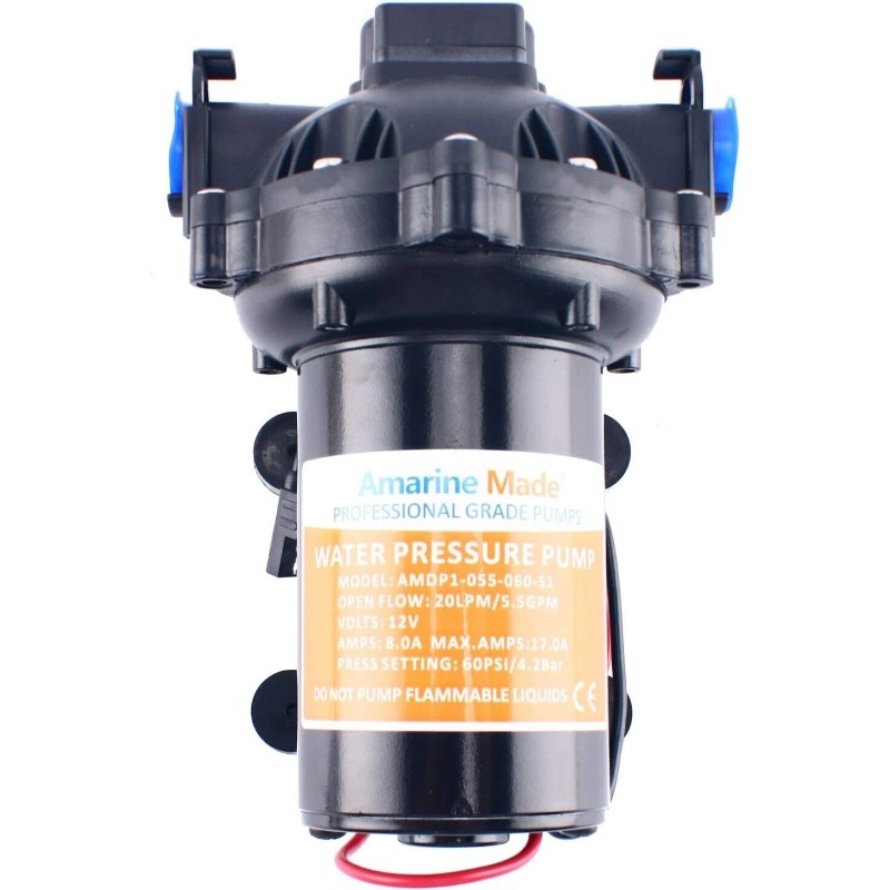 Amarine Made 12V 60 PSI 5.5 GPM Water Pressure Diaphragm