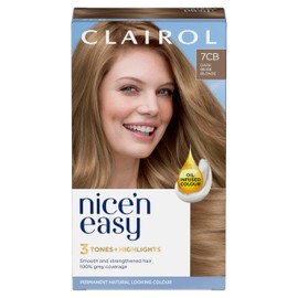 Clairol Nice'n Easy Crème, Natural Looking Oil Infused Permanent Hair Dye, 7CB Cool Beige Blonde, New Name Same Shade