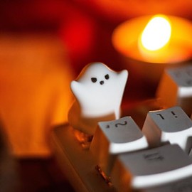 REDQIN Artisan Keycaps - Cute Ghost keycaps Keycaps Resin Keycaps Custom Keycaps Escape Handmade Keycap for Mechanical Keyboard Key Cap (Fierce Little Ghost, Opaque)