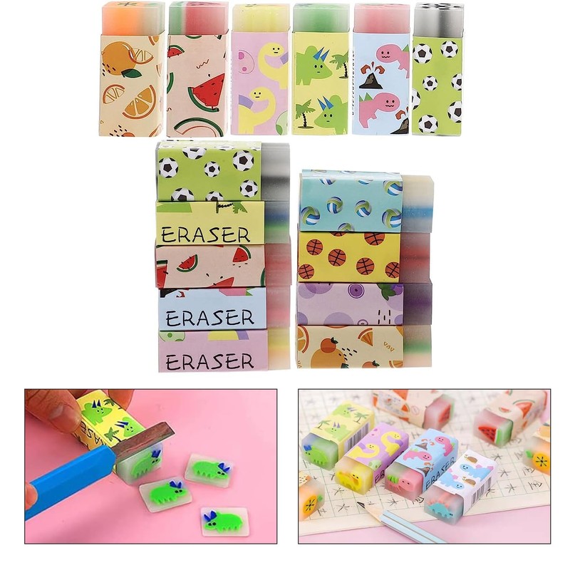 Cute Eraser 5pcs Eraser Eraser Fruit Cherry Blossom Dinosaur Pattern