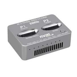 M.2 NVMe SSD Dock AHCI Duplicator Cloner USB3.2 20G SSD Dual-Bay Offline Clone USB C to NVME Docking Station Mobile Hard Drives Dock for Mac Window Linux