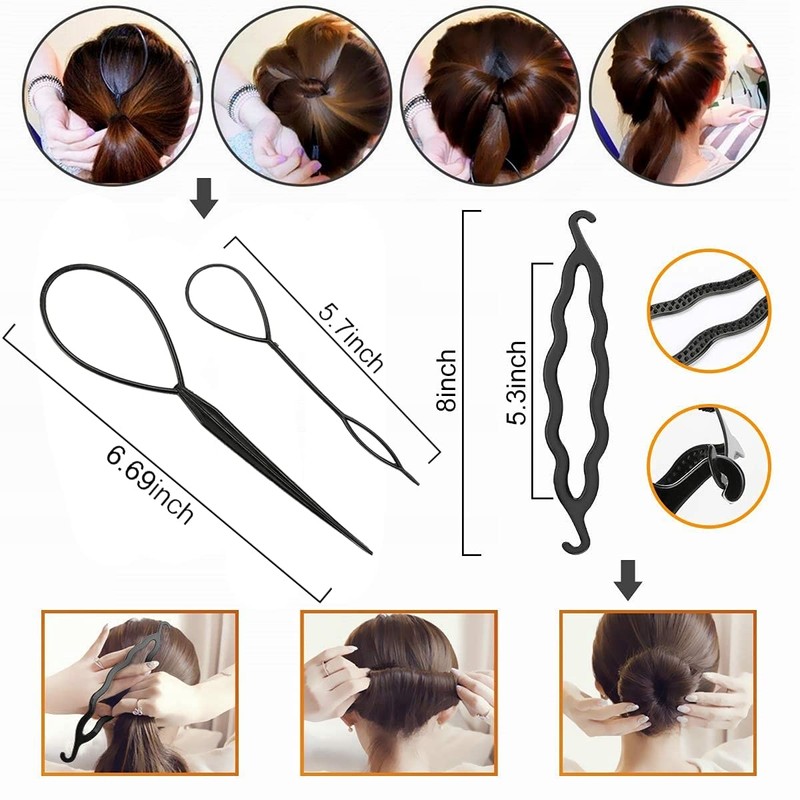 25 Piezas Kit de Herramientas para peinar el cabello,kit de
