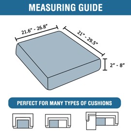 H.VERSAILTEX Chenille Couch Cover High Stretch Armchair Cover Thick Soft Chair Cushion Covers All Seasons Universal Sofa Cover Stretch for Sectional Slipcovers(1 Seater Armchair Cushion Cover,Beige)