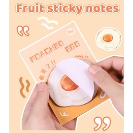 TOTUUYO 8 Style Fruit Shaped Cute Sticky Notes Watercolor Vegetable 3.15 Inches Post Note Self-Stick Memo Pads Gifts Tab Refrigerator Party Favors Kichen Supplies -240 Sheets (Fruit-Vegetable)