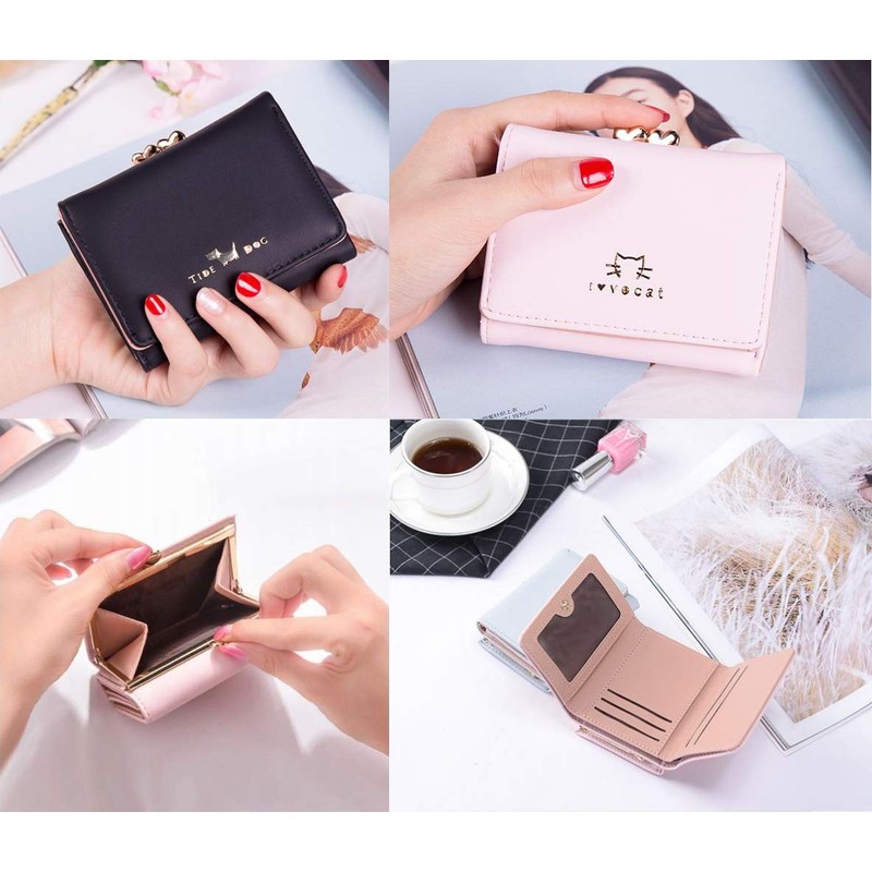 [Honendo] Gamaguchi Wallet Women's Coin Purse Card Holder 3-Fold Folding