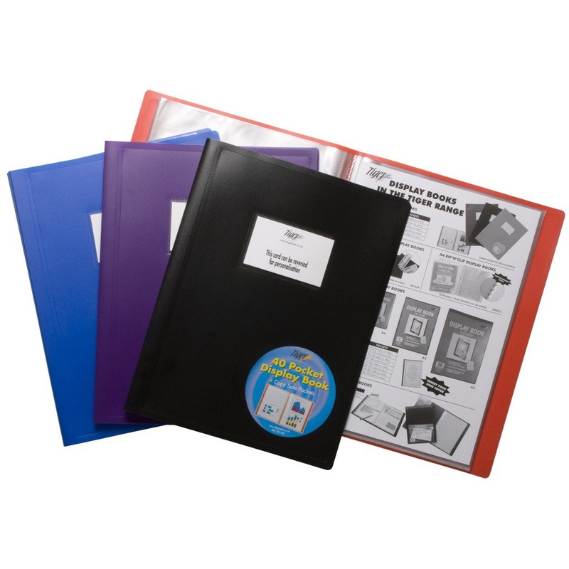 Tiger A4 flexicover 40 pocket display book presentation folder -