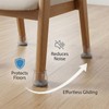 BRIOTA 32 Pcs Chair Leg Floor Protectors, Clear TPE Caps