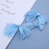 Cimenexe Bohemian Chiffon Lace Flower Dangle Earrings Blue Chiffon Flower