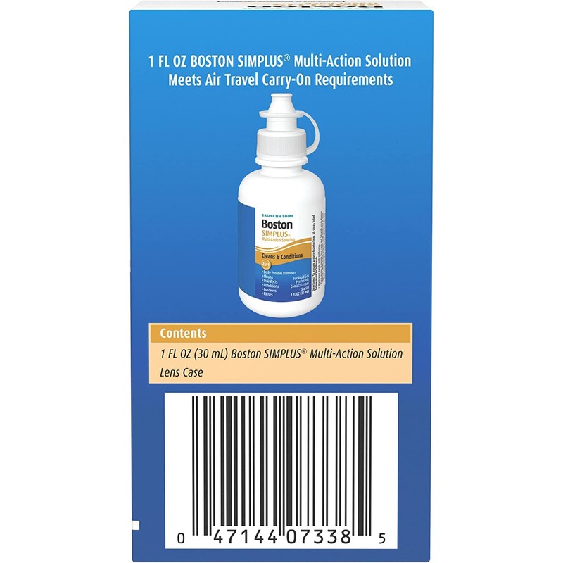 Boston Multi-Action Solution, Simplus Travel Kit, Pack of 8