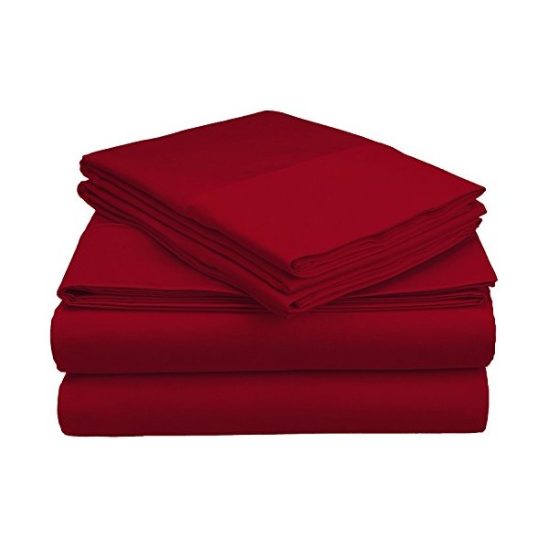 SUPERIOR 800 Thread Count 100% Egyptian Cotton Sheet Set, Burgundy,