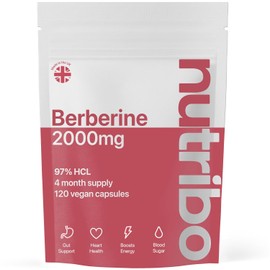 Berberine 97% HCL 2000mg | 120 Vegan Capsules | 4 Month Supply | One-Per-Day | No Fillers, Binders or Additives | Made in The United Kingdom