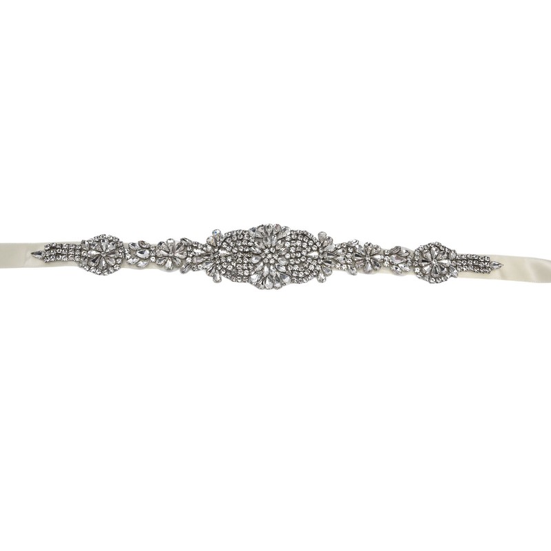 Rhinestone Wedding Dress Belt Elegant Waistbelt Clothes Accessories for Bride