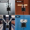 Security Padlock 4 Digits Resettable Combination Lock Stainless Steel for