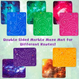 5 PCS Marble Maze Mat Sensory Fidget Stress Relief Toys Sensory Mat Sensory Toys for Autism Kids Adults Teens School Classroom Home- Reduce Stress, Anxiety and Improve Focus
