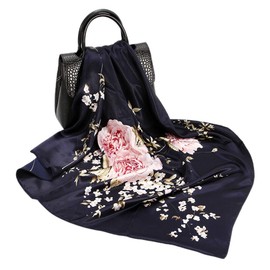 FAIRYAGTE Damen Halstucher Seidentuch Scarf Halstuch Handgelenk Kopftücher Schal Quadrat SeideSchal Gefühl Schals Halstuch 77005