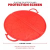 Exultimate Splatter Screen Pan Guard Frying Bacon Grease Oil Red