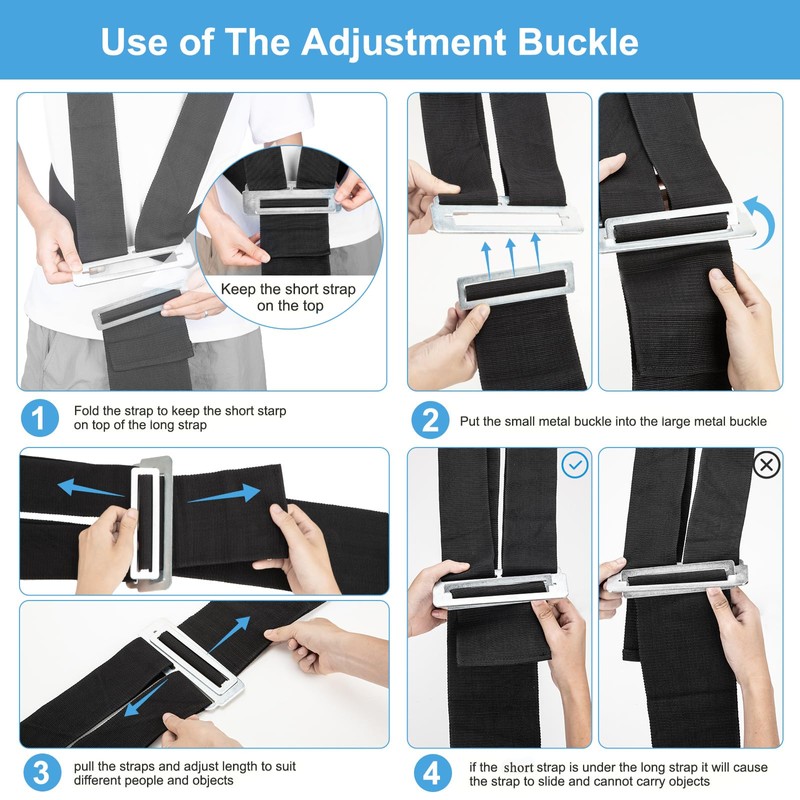 MAXBROTHERS Moving Straps(5" of Width), Lifting Straps for 2 Movers,