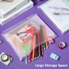 Zonon 30 Pcs A4 3 Rings Tansparent Zipper Binder Pouches