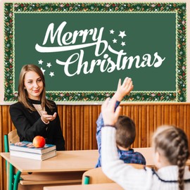 67Ft Christmas Bulletin Board Borders, Christmas Pine Cone Border Christmas Lights Borders Christmas Classroom Borders for Bulletin Board Chalkboard Wall Decor Christmas Party Decor