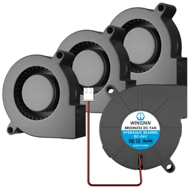 WINSINN 50mm 5015 Blower Fan 24V, 3D Printer 24 Volt Fans Blower Turbine Turbo Hydraulic Bearing, Brushless Cooling 50mmx15mm 2PIN (Pack of 4Pcs)
