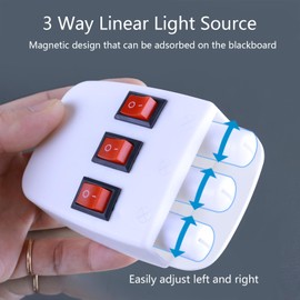 STEM Magnetism Physics Optical Experiment Set,Magnetic Convex Lens Concave Mirror Reflector Refraction Triangular Prism Light Source Learning Science Teaching Equipment for Teacher Student