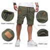 JMIERR Mens Casual Shorts - Cotton Drawstring Summer Beach Stretch