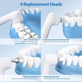 ZoCCee Teeth Whitening Set, Teeth Whitening Set for Teeth Cleaning & Teeth Whitening, for Polishing After Teeth Cleaning, for Reducing Plaque Deposits (White)