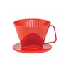 Fino Pour-Over Coffee Brewing Filter Cone, Number 1-Size, Red, Brews