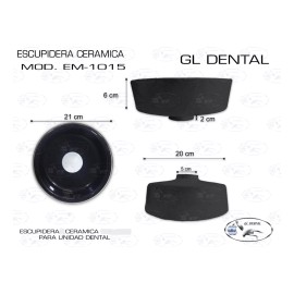 Gl Dental Escupidera Ceramica Dental Grande Con Coladera 21cm Circunf