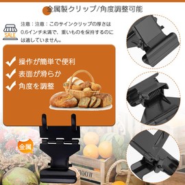 Pop Clips, Metal Clips, Set of 10, 180° Rotation Angle Adjustable Clips, Price Tags, Stands, Displays, Sign Holder, Commercial Use, Business Cards, Stores, Displays, Displays, Supermarkets, Fruit
