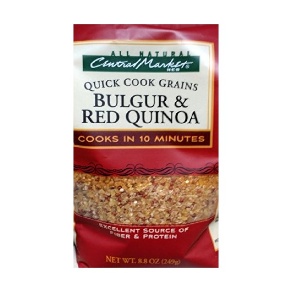Central Market HEB Quick Cook Grains 8.8 Oz (Pack of 4) (Bulgur & Red Quinoa)