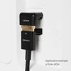 Zeskit Zinc Alloy Full Shielding HDMI Right Angle Adapter, 24K