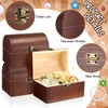Menkxi 12 Pcs Unfinished Wooden Treasure Chest Boxes 4.7 x
