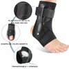 Soporte de Tobillo,tobilleras Deportiva de Compresi?n Ajustable, Negro, M