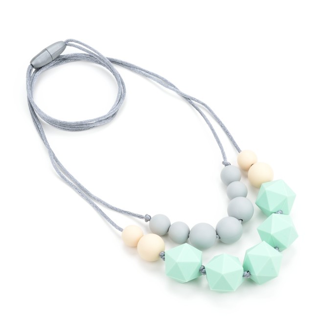 lofca Silicone Teething Necklace for Mom to Wear-Great Baby Toys -100% BPA Free-'Claire'（Mint） …